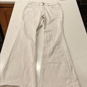H&M Divided Women's White Flared Jeans